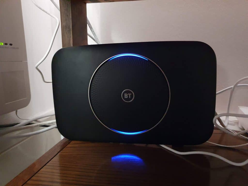 A BT HomeHub Wi Fi internet router