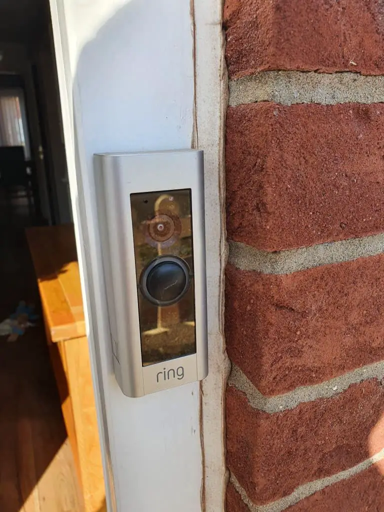 An outside view of my Ring Doorbell Pro 1