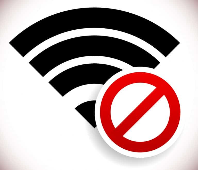 A no Wi Fi sign