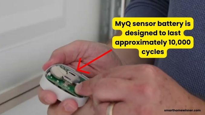 MyQ sensor battery lifespan