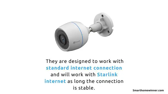 Ezviz Security Cameras and starlink